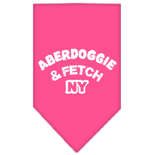 Aberdoggie NY Screen Print Bandana Bright Pink Small